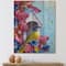 Designart - Titmouse Bird Sitting On A Branch Near A Birdhouse - Traditional Print on Natural Pine Wood